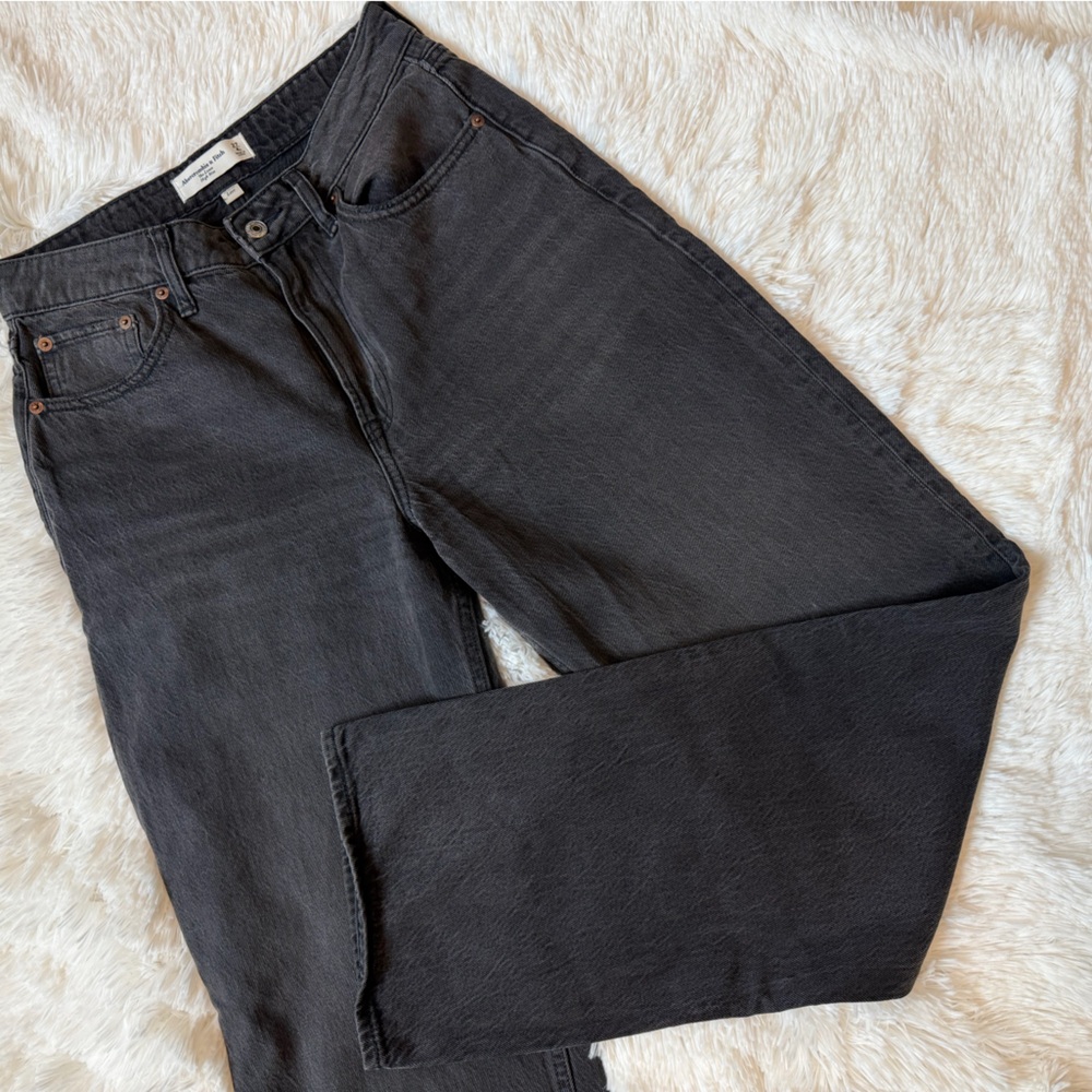 Curve Love High Rise Loose Jean, Washed Black, 27 LONG
